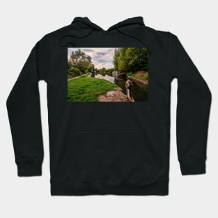 Canal Boats Above Midgham Lock Hoodie